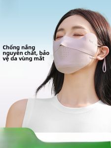 MiiOW | Mặt nạ chống nắng bằng lụa băng thoáng khí cho nữ mùa hè 2025 MiiOW Cat Face thời trang chống tia UV chất liệu polyester