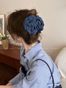 Elegant 3D Rose Flower Hair Clip Womens New 2025 Stylish Sensation Back of Head Shark Clamp Hair Accessories Headwear