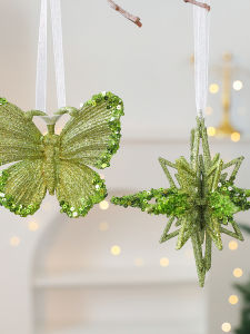 Đồ Trang Trí Giáng Sinh Cọ Sét Xanh Lá Cây Cây Thông Đồ Trang Trí Treo Hình Cervus Sylvestris Trang Trí Không Gian Đồ Trang Trí