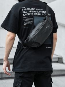 Fashionable Street-Style Mens Crossbody Bag Cycling Commuter Mailman Bag Single Shoulder Backpack Small Bag Youth PVC Material