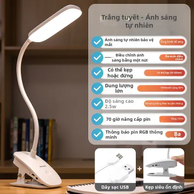 Philips | Đèn Bàn Kẹp Học Ergonomic Bảo Vệ Mắt Thời Gian Sẵn Sàng Dài