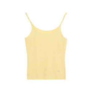 JENDES Fresh Knitted Slim Fit Tank Top Pure Color Summer Comfortable Versatile Simple Design Blend Polyester Wool Nylon