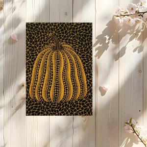 Y-Yayoi Kusama Pumpkin Abstract Nordic Poster Premium PP Wall Decal - Peel & Stick HD Print Waterproof Home Decor