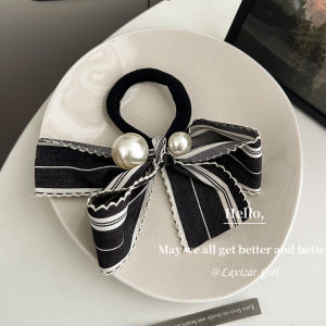 ริบบิ้นผมหัวปมสีขาวสไตล์เกาหลีสำหรับผู้หญิง ริบบิ้นผมแบบยืดหยุ่นสูงสำหรับการตกแต่งผมแบบลำลอง