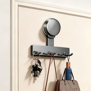 No-Drill Suction Cup Door Hook Hanger Overdoor Clothes Hat Towel Organizer Bathroom Kitchen Accessory Holder
