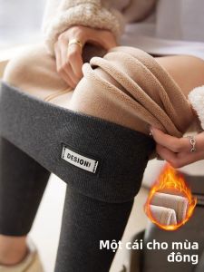 MiiOW | Thickened Fleece Lined High Waist Womens Leggings For Winter Outerwear Northeast Cold Resistance High Waist Warm Trousers Autumn Pants