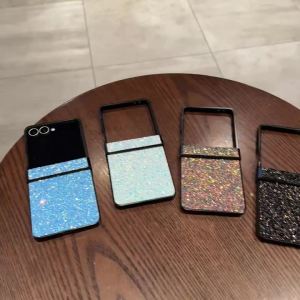 szhaiyu | For Samsung Galaxy Z Flip 8 7 6 5 4 Flip 7E Glitter Diamond Gradient Case With Shiny Bling Hinge Shockproof Foldable Back Cover