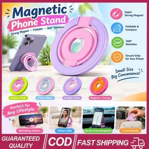 Kebidu dễ thương dopamine điện thoại di động giá để điện thoại màu nhạt từ đứng thẩm mỹ MagSafe chủ cho cô gái nữ có thể gập lại vòng xỏ ngón tay giữ điện thoại tiện lợi phụ kiện