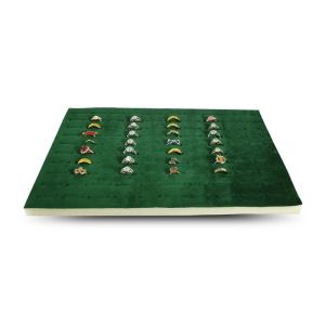 Khay Trưng Bày Nhẫn Nhung 100 Ngăn Khay Đựng Trang Sức Cho Cửa Hàng Bán Lẻ Dụng Cụ Tự Làm Lớp Lót Bảo Vệ Đệm Mặt Bàn