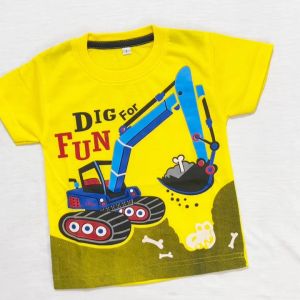 Kaos Distro Anak Laki-Laki Mobil Excavator Import 1-10 Tahun oleh Hypelane Kids