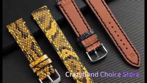Handmade Cowhide Universal Replacement Watch Straps 18mm19mm20mm21mm22mm23mm24mm Embossed Snake Shark Skin Pattern Leather Bands