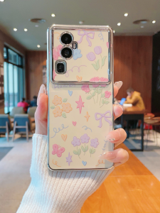 เคสโทรศัพท์ Creative Rose Flower Bows สําหรับ OPPO Reno12 Pro การออกแบบป้องกันการล่มสลายด้วยวัสดุที่เป็นมิตรต่อสิ่งแวดล้อม