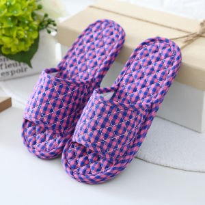 Korean Style Cotton Slippers Indoor Soft Bottom Wooden Floor Silent Spring Summer Autumn Winter Machine Washable Home Slippers