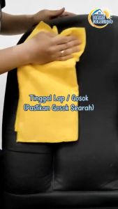 Paket Pembersih Noda Kulit Sintetis Sofa Tas Jok Mobil - EZClean Leather Cleaner & Lap Mikrofiber