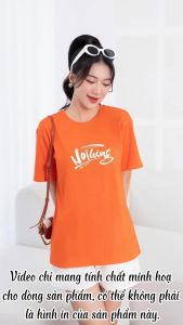 Áo thun nữ phom rộng áo phông nữ Free size từ 40kg tới 65kg chất vải cotton mịn mát