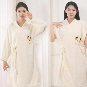 Quick Drying Bathrobe with Belt Water Absorbent Soft