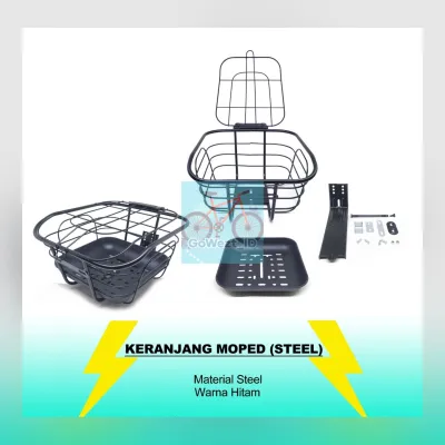 Keranjang Depan Sepeda Listrik Besi Hitam Universal Goda Exotic Uwinfly Genio | High Quality