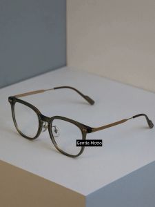 Gentle Motto Ultra-light Titanium Frame Square พรางหุ่น กรอบแว่นตา ผู้หญิง ผู้ชาย ทันสมัย แว่นสายตา