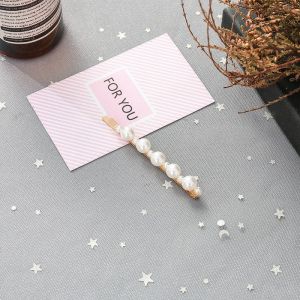 Elegant Pearl Hair Clip Womens Stylish Side Bun Hairpin Retro Chic Ins Small Niche Hair Accessories for Personal Grooming