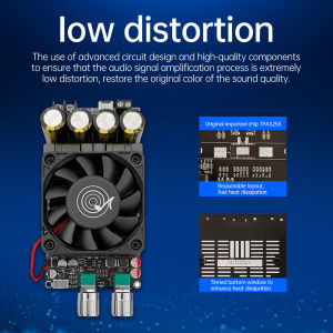 diymore | ZK-6001 TPA3225 active subwoofer pure post amplifier board low-pass filtering mono 600W frequency volume adjustment DC18-50V
