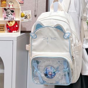 OUDENGPAI | Adorable Elementary School Backpack Double Shoulder Bag For Girls Junior High Students Cute Cartoon Style Water Resistant