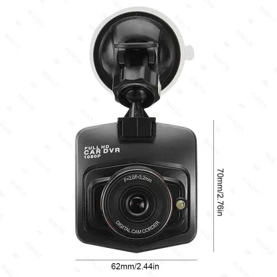 Dash Cam Suction Cup HD 1080P Car DVR Night Vision Driver Recorder Loop Recording 2.4 Inch LCD Screen Motion Detection G-Sensor