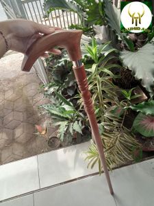 tongkat jalan kayu nogosari nagasari motif pipih premium D03