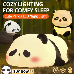 Cute Panda Silicone Night Light Baby Feeding Eye Protection Bedside Companionship Warm Light Sleep Lamp Childrens Gifts