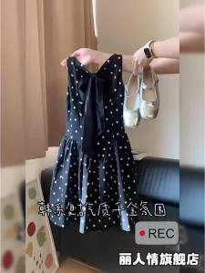 LIRENQING | Đầm Ngắn Ôm Vintage Pháp Không Tay