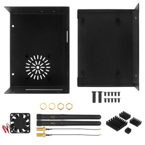 Metal Case for Orange Pi 5 Plus with Cooling Fan Optional Antenna Aluminum Heatsinks Passive Cooler Metal Shell for OPI 5 Plus