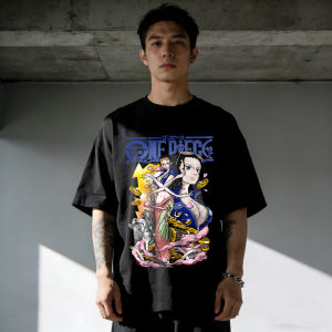 Bandai | One Piece Men Women Cotton Nico Robin Print T-shirt Summer Anime Tee 2026 Short-sleeved Retro Harajuku Y2K Streetwear Tee Tops