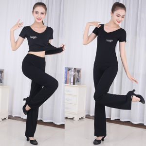 Summer Yoga Clothes Black Fitness Uniform for Beginners Mori Ceremony Training Dance Wear Practice Suit Womens Set