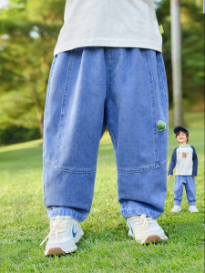 DUDUJIA | Quần Jeans Dài Mềm Cho Bé Trai Thu Phong Cách Thường Ngày