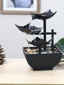 Tabletop Fountain Ornaments humidifier Home Gardening Decoration Rockery Water Fountain Crafts Gifts Desktop Decoration Creative Decorations Christmas gifts
