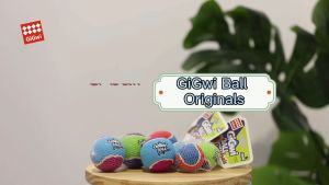 [GiGwi] Tennis Ball Bundle Pack - For Active Dogs to Play Fetch And Chase | Bounces & Floats | | With Built-in Squeaker & Suitable For Chewing And Made For Dogs of All Breeds