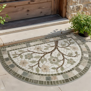 Life Tree Printed Entry Floor Mat Anti-Slip Entrance Floor Mat For Indoor And Outdoor Use Bathroom Carpet Home Decoration