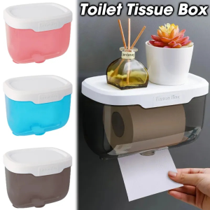 Quivlox Multifunction Waterproof Tissue Storage Box Wall Mount Paper Shelf Punch-free Toilet Phone Holder
