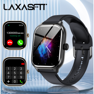 LAXASFIT 2025 ใหม่นาฬิกาสมาร์ทบลูทูธโทรเตือนข้อความ 24 ชั่วโมงการตรวจสอบสุขภาพสมาร์ทนาฬิกาของขวัญผู้ชายและผู้หญิง