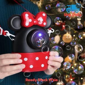 Mickey & Minnie Mouse Bubble Camera Automatic Bubble Gun Sound and Light Free Bubble Solution Machine