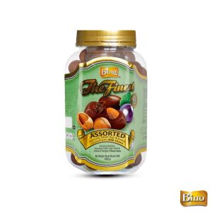 Bino Jar Assorted Milk Chocolate / Almond White Chocolate /Almond Milk Chocolate / Almond Dark Chocolate / Almond Sesame White Chocolate  [ 450G ]