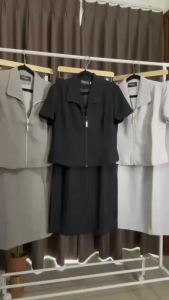 Setelan Rompi Wanita Vest Atasan Baju Dan Rok | Zipper Sporty