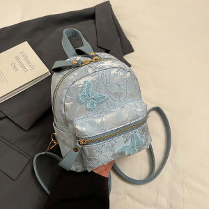 กระเป๋าเป้สะพายหลังผ้าไนลอนขนาดเล็กสำหรับเด็กผู้หญิง สไตล์เกาหลี กระเป๋าใส่ของแบบลำลอง ปิดด้วยซิป น้ำหนักเบา กระเป๋าเป้สะพายหลังแบบลำลอง