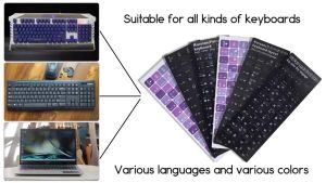 5PCS สติกเกอร์ติดคีย์บอร์ด (3M) - Sticker Keyboard - ภาษาไทย/English - สติกเกอร์แป้นพิมพ์ [มี4แบบ]