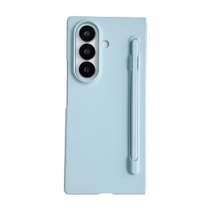2026 Multi-color Candy Pen Slot and Pen Skin Feel Case for Samsung Galaxy Z Fold 8 Ultra 7 6 5 4 Glass Film Protector Hard Cover