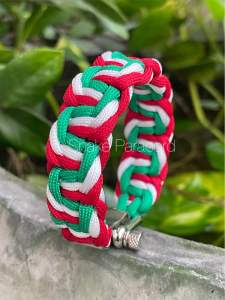 กำไลข้อมือ Paracord/เชือกข้อมือ/ลายคริสต์มาส ตัวล็อกปรับได้ 3 ระดับ