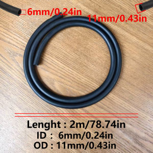 6/8mm Inner Diameter NBR Nitrile Rubber Fuel Hose Heat Resistant Petrol Diesel Pipe For Auto Motorcycle Motorboat Fuel Delivery