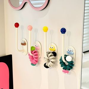 4/8/12pcs Multi-Use Hair Accessories Organizer Hooks for Scrunchies Headbands Clips Space-Saving Storage Rack for Home Bathroom