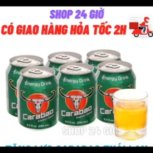 Nước Tăng Lực Carabao Nhập Khẩu Từ Thái Lan – Thùng 24 Lon 250ml