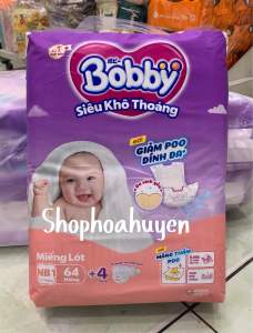 Miếng lót sơ sinh Bobby NB1* 108+6 Miếng  NB*64+4 Miếng | Tã Lót Bobby cho bé sơ sinh 0-5kg | Tã dán sơ sinh
