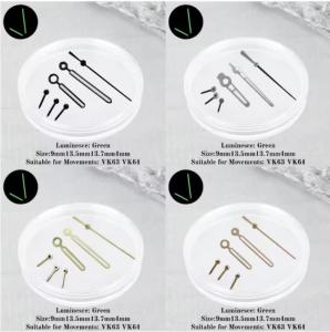 Brangdy | Multifunctional Watch Hands Green Luminous Hands Watch Repair Parts Compatible for Royal Oak VK63 Quartz Movement